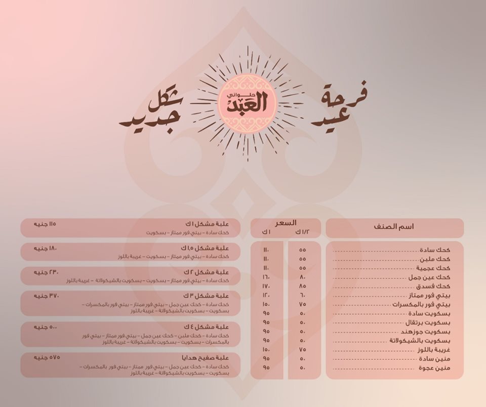 رقم فروع حلواني العبد مصر الخط الساخن الموحد المجاني 2025